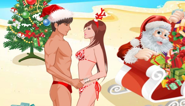 Christmas Beach Kiss